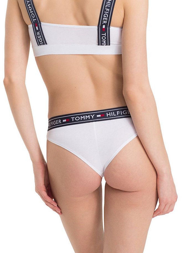 Tommy Hilfiger Stretch Baumwoll Brazilian Briefs Unterwäsche Damen Weiß | AT201TJGQ