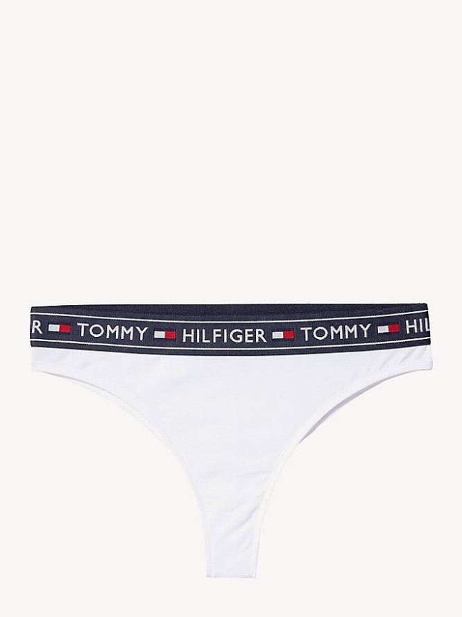 Tommy Hilfiger Stretch Baumwoll Brazilian Briefs Unterwäsche Damen Weiß | AT201TJGQ