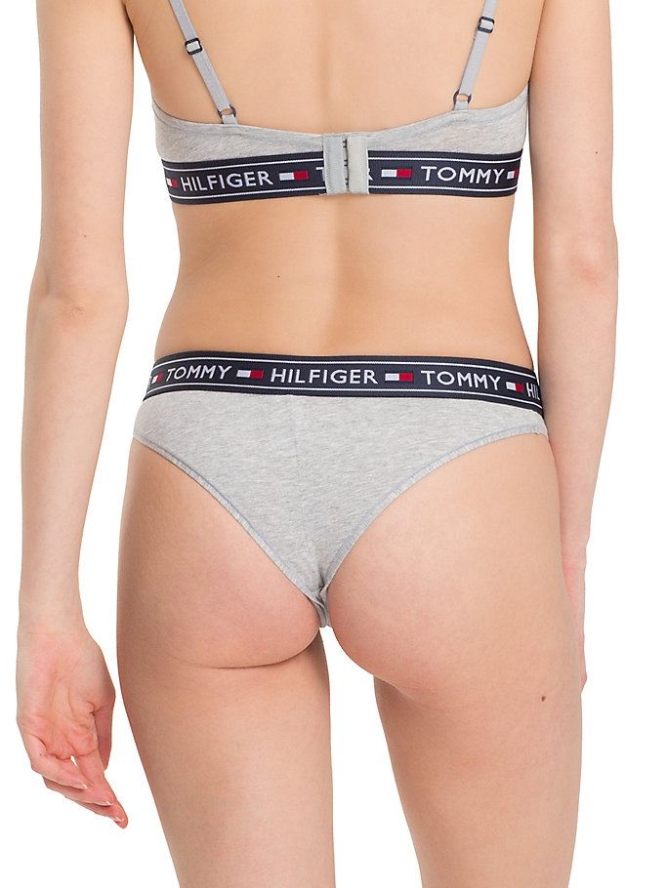 Tommy Hilfiger Stretch Baumwoll Brazilian Briefs Unterwäsche Damen Grau | AT457NCML