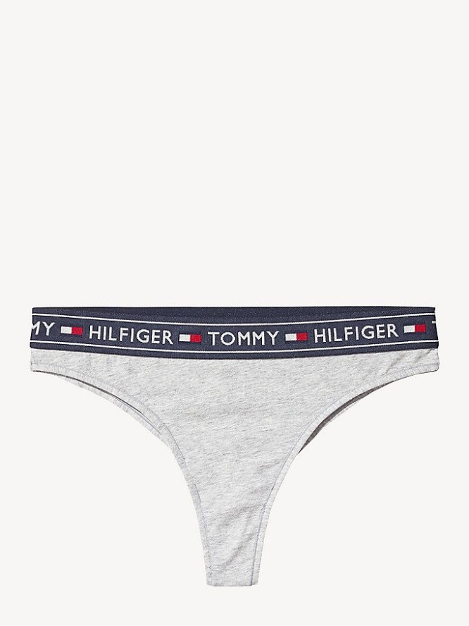 Tommy Hilfiger Stretch Baumwoll Brazilian Briefs Unterwäsche Damen Grau | AT457NCML