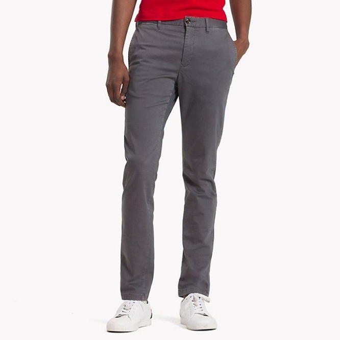 Tommy Hilfiger Stretch Baumwoll Chino-hosen Herren Grau | AT046GWLB