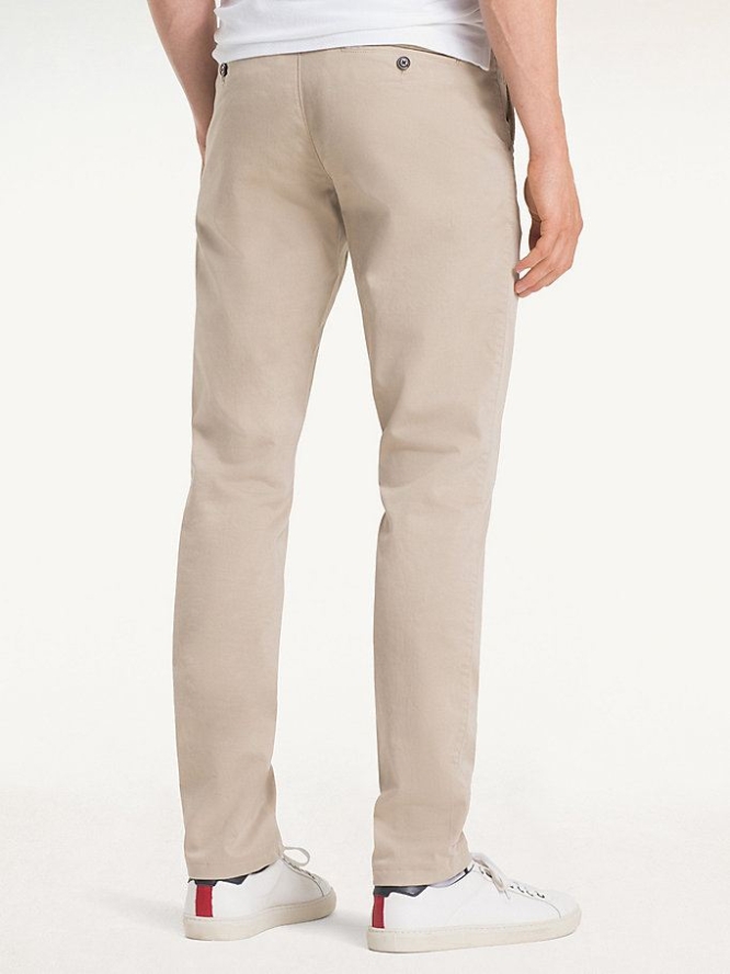 Tommy Hilfiger Stretch Baumwoll Chino-hosen Herren Khaki | AT297EUGV