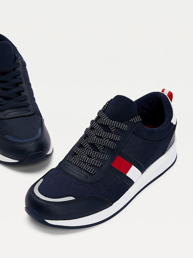 Tommy Hilfiger Stretch Spitze-Up Sneakers Herren Hellnavy | AT192HPLX