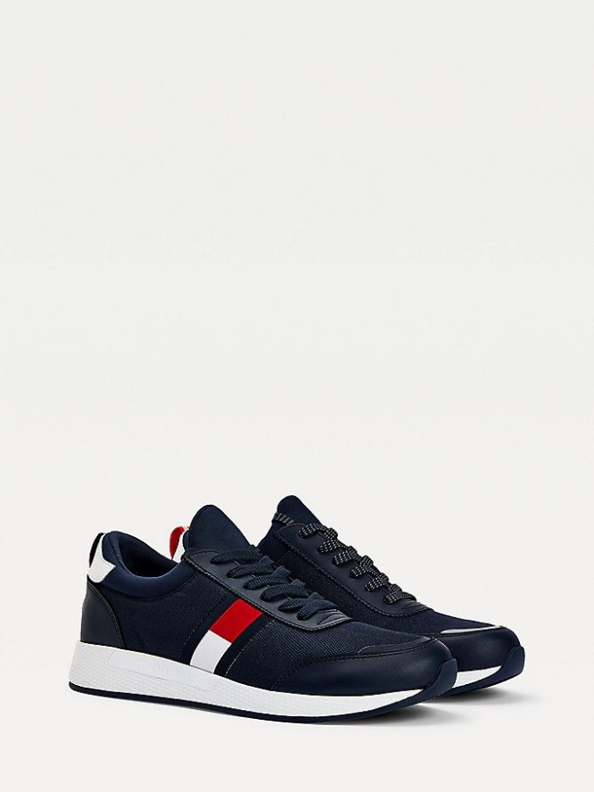 Tommy Hilfiger Stretch Spitze-Up Sneakers Herren Hellnavy | AT192HPLX