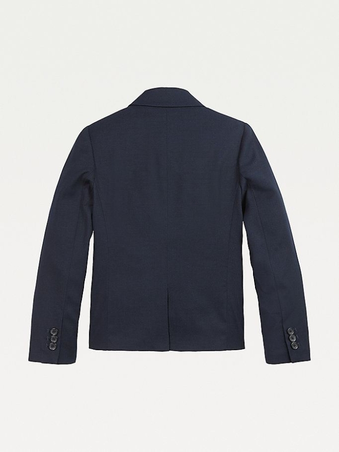 Tommy Hilfiger Stretch Viscose Single Breasted Jacke Kinder Hellnavy | AT596KAQI