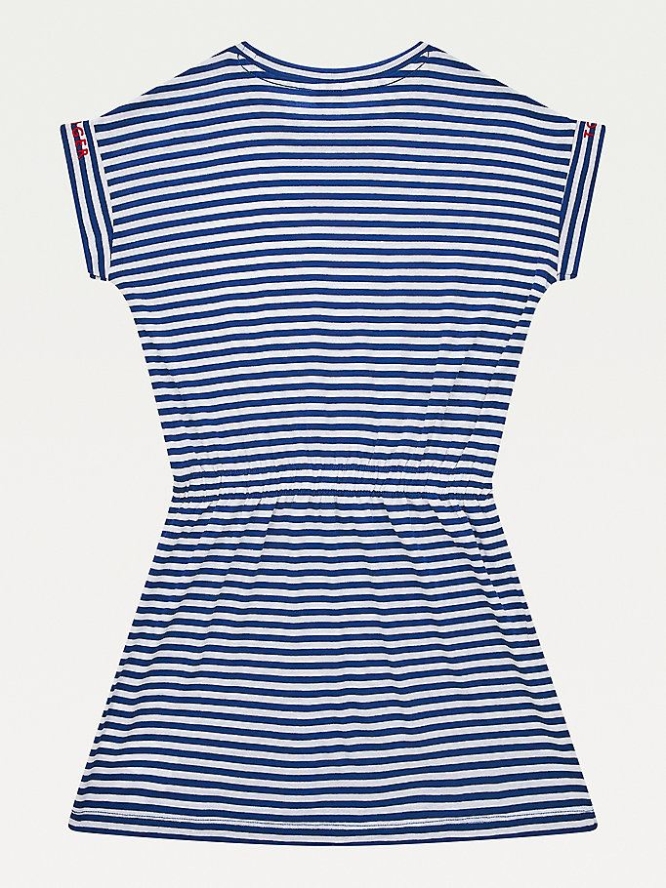 Tommy Hilfiger Stripe Kleider Kinder Navy | AT412MCLH