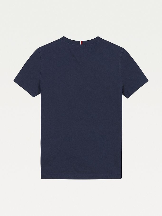 Tommy Hilfiger TH Cool Skater Logo T-shirts Kinder Hellnavy | AT984ZTIL