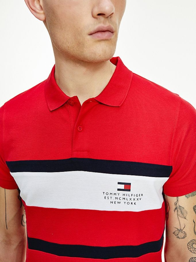 Tommy Hilfiger TH Cool Slim Fit Polo Shirts Herren Rot | AT051VDJG