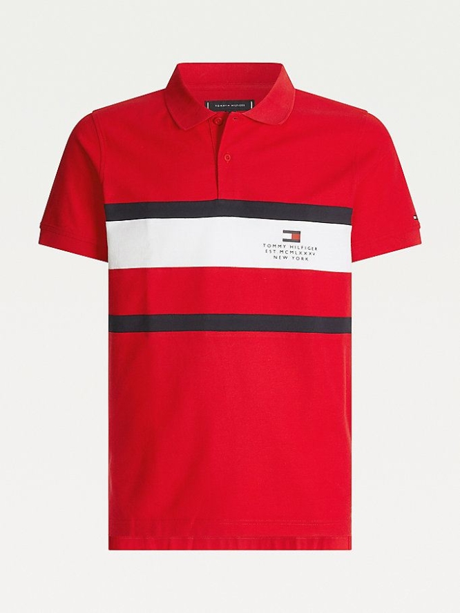 Tommy Hilfiger TH Cool Slim Fit Polo Shirts Herren Rot | AT051VDJG