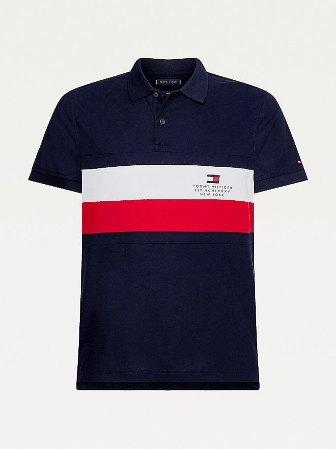 Tommy Hilfiger TH Cool Slim Fit Polo Shirts Herren Dunkelblau | AT086YQBA