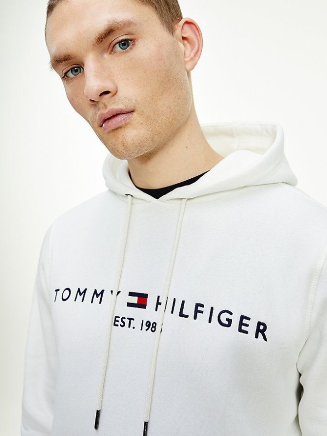 Tommy Hilfiger TH Flex Fleece Hoodie Herren Weiß | AT013FUTP