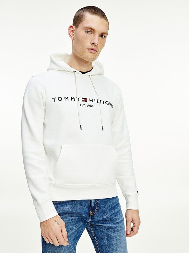 Tommy Hilfiger TH Flex Fleece Hoodie Herren Weiß | AT013FUTP