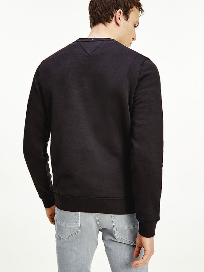 Tommy Hilfiger TH Flex Fleece Sweatshirts Herren Schwarz | AT207GQHW