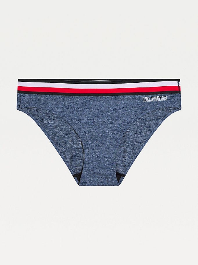 Tommy Hilfiger TH Modern Signature Tape Knickers Unterwäsche Damen Dunkelblau | AT492QMFY