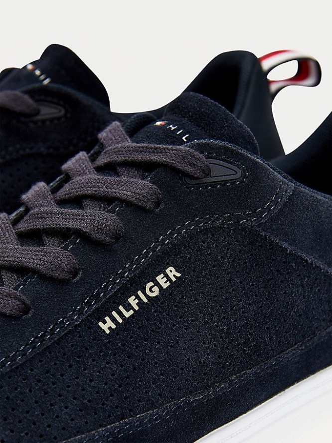 Tommy Hilfiger TH Modern Wildleder Cupsole Sneakers Herren Dunkelblau | AT981HZFB