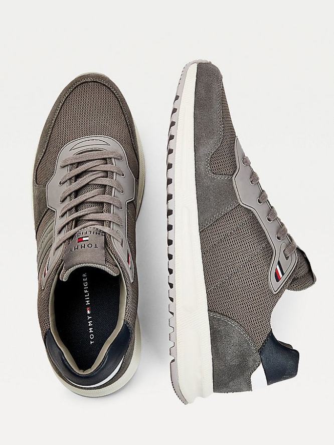 Tommy Hilfiger TH Modern Wildleder Sneakers Herren Grau | AT954XHZD