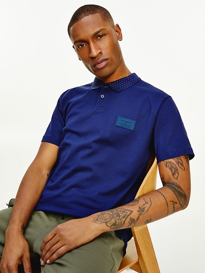 Tommy Hilfiger TH Signature Polo Shirts Herren Navy | AT731NARZ