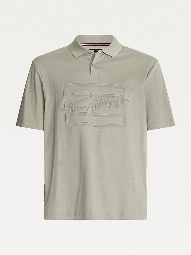 Tommy Hilfiger TH Signature Relaxed Polo Shirts Herren Grün | AT429SGWD