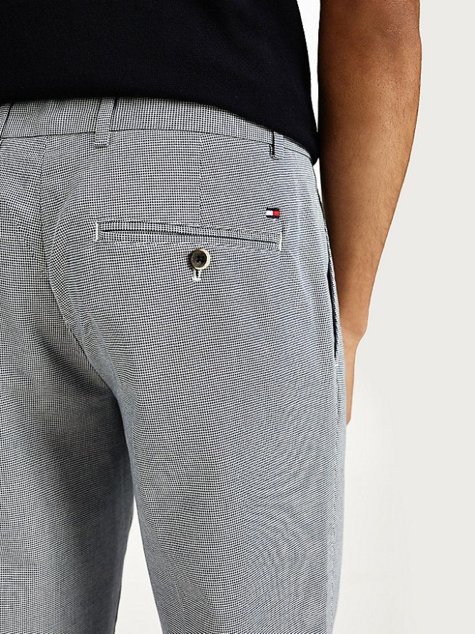 Tommy Hilfiger Tapered Bird's Eye Pattern Hosen Herren Indigo | AT590CYOM