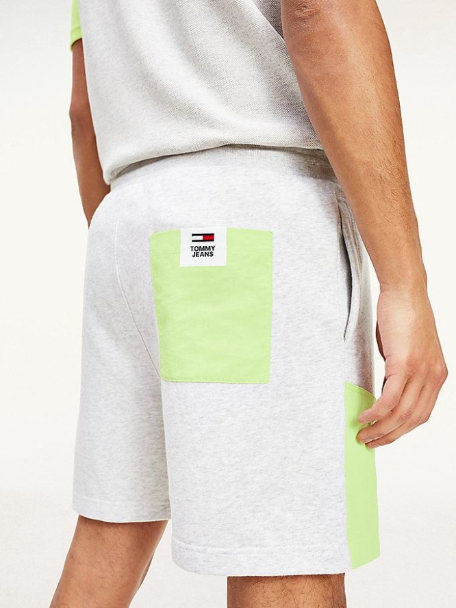 Tommy Hilfiger Terry Loop Colour-Block Kurze Hose Herren Silber Grau Mehrfarbig | AT280XSFO