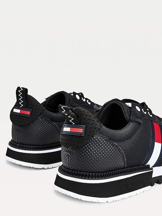 Tommy Hilfiger The Stollen Sneakers Herren Schwarz | AT389EZVR