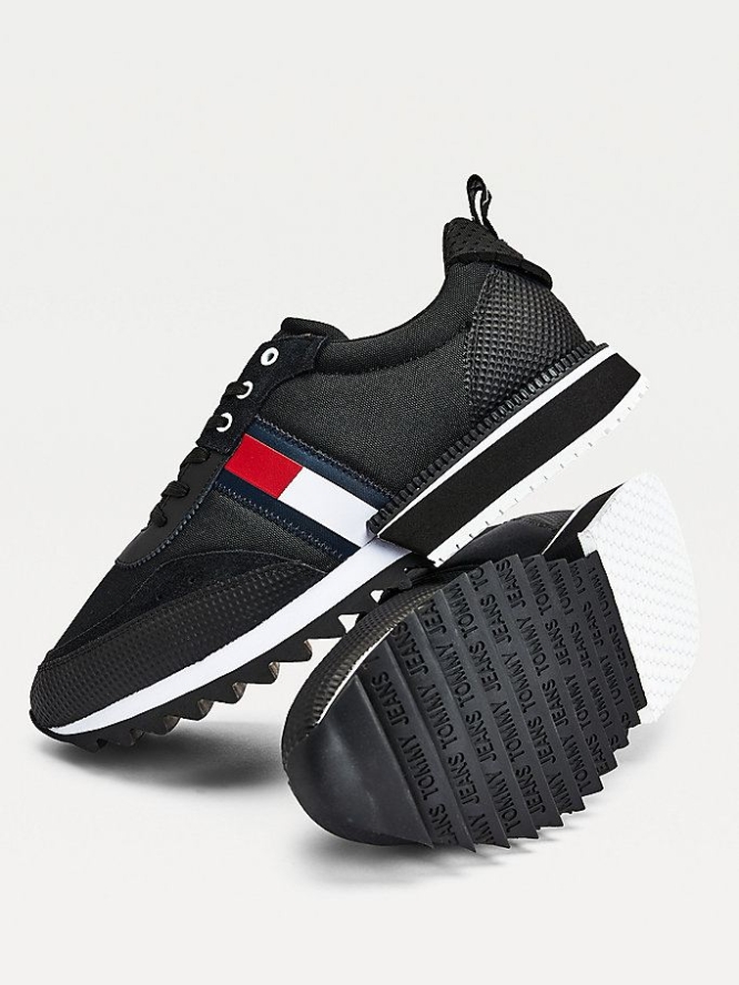 Tommy Hilfiger The Stollen Sneakers Herren Schwarz | AT389EZVR