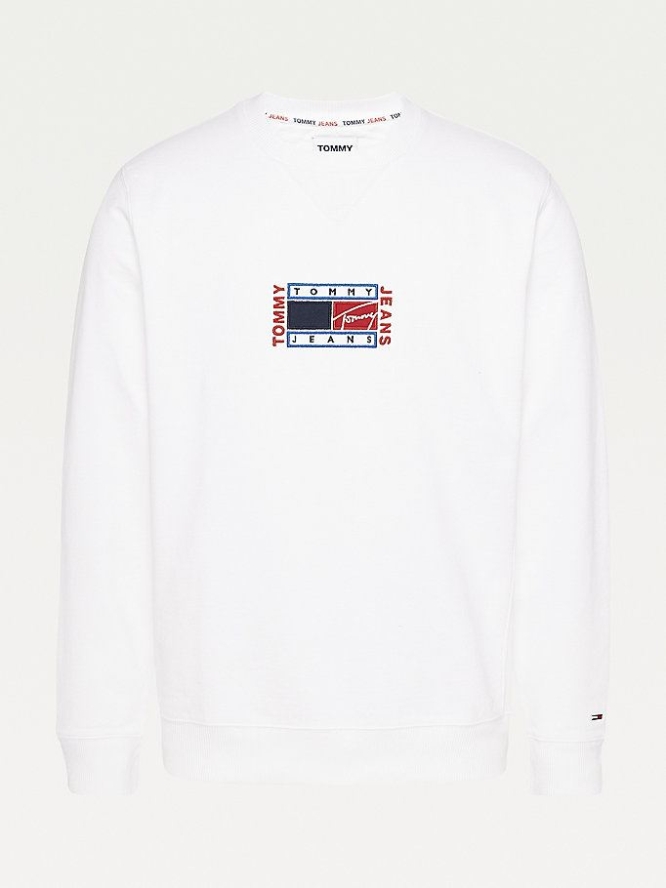 Tommy Hilfiger Timeless Crew Neck Sweatshirts Herren Weiß | AT259YIGA