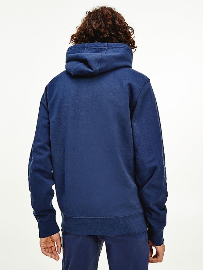 Tommy Hilfiger Timeless Organic Baumwoll Hoodie Herren Hellnavy | AT301GOIW