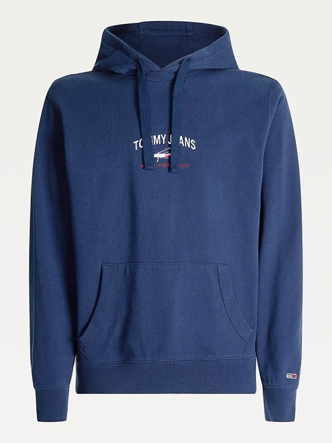 Tommy Hilfiger Timeless Organic Baumwoll Hoodie Herren Hellnavy | AT301GOIW