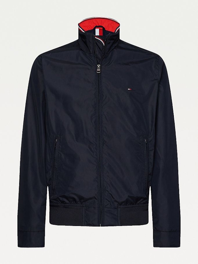 Tommy Hilfiger Tipped Collar Bomber Jacke Herren Dunkelblau | AT256NMCG