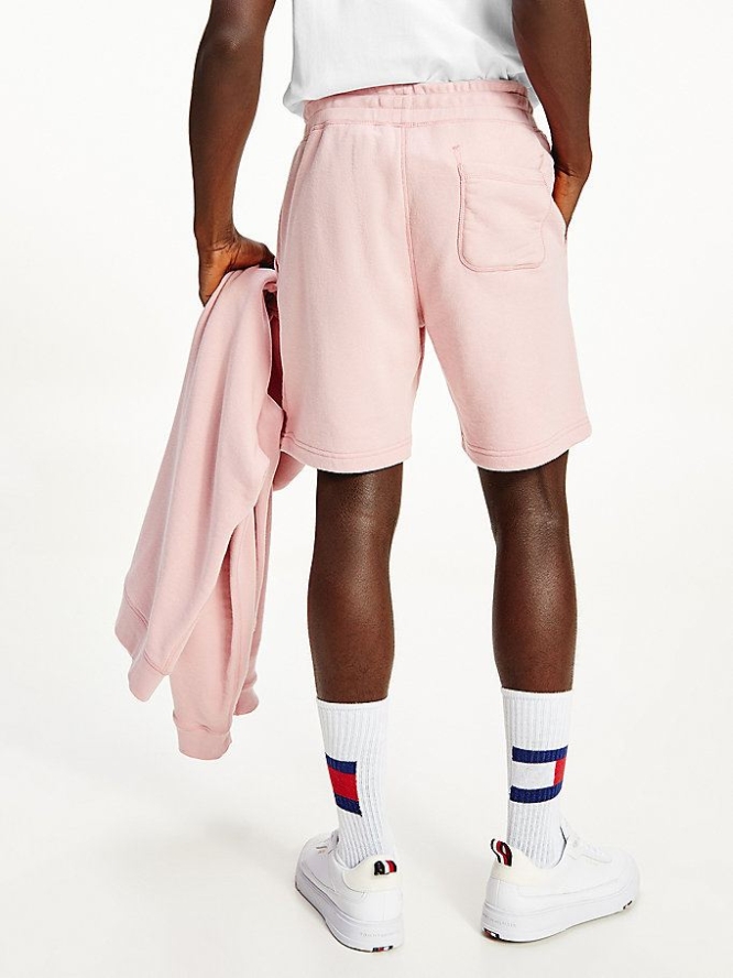 Tommy Hilfiger Tonal Flag Sweat Kurze Hose Herren Rosa | AT713MPTL