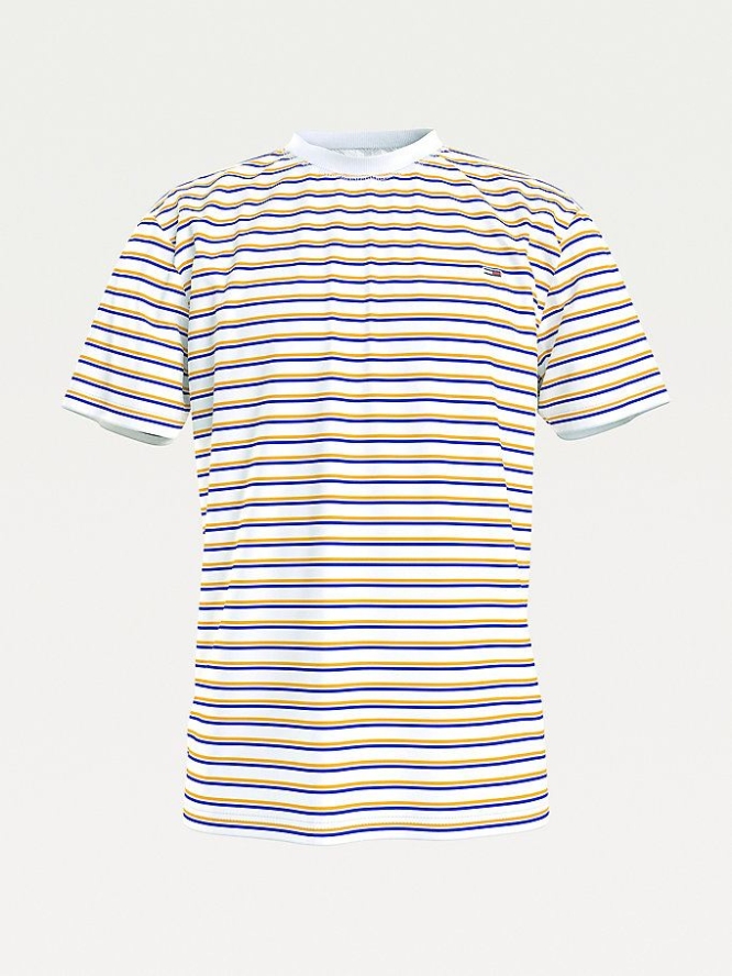 Tommy Hilfiger Two-Tone Horizontal Stripe T-shirts Herren Orange Mehrfarbig | AT734BMPF