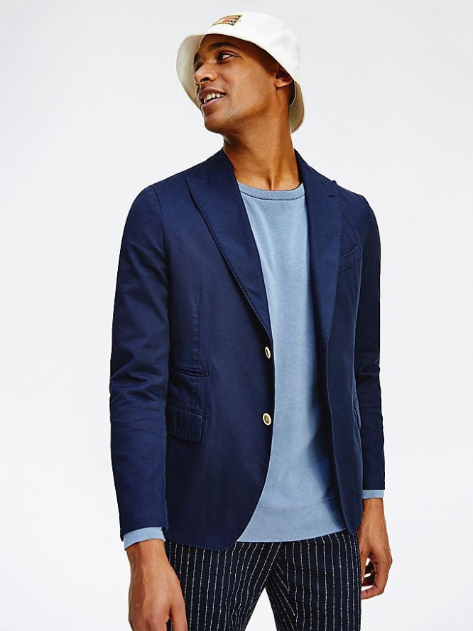 Tommy Hilfiger Unconstructed Blazer Herren Blau | AT956ROUE