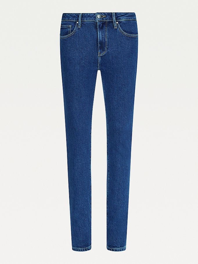 Tommy Hilfiger Venice Mid Rise Slim TH Soft Jeans Damen Blau | AT798DXNO