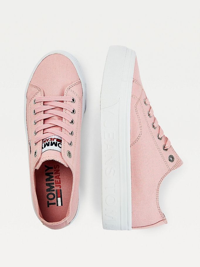 Tommy Hilfiger Vulcanised Flatform Sneakers Damen Rosa | AT618OVZB