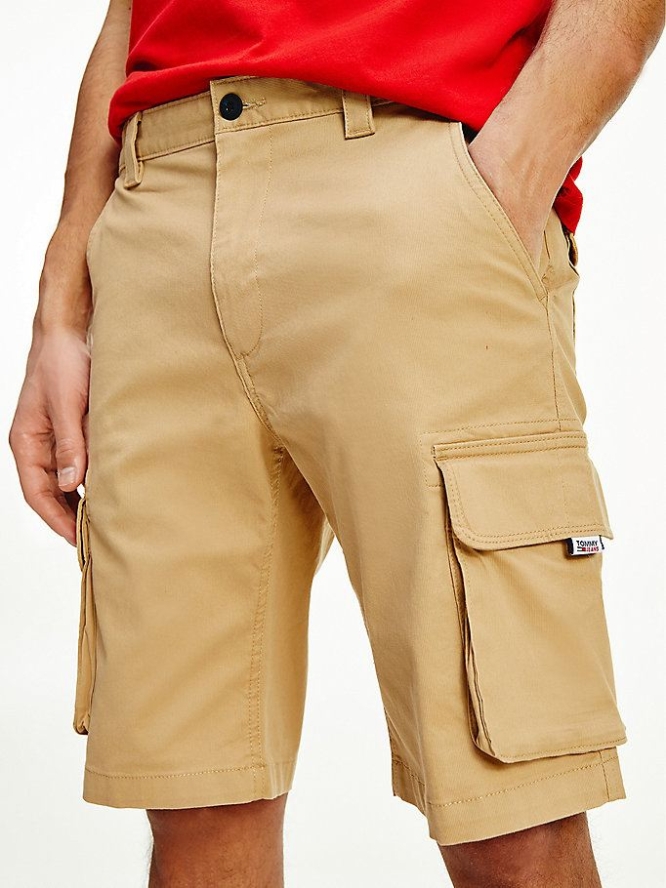 Tommy Hilfiger Washed Cargo Kurze Hose Herren Khaki | AT708AKTR