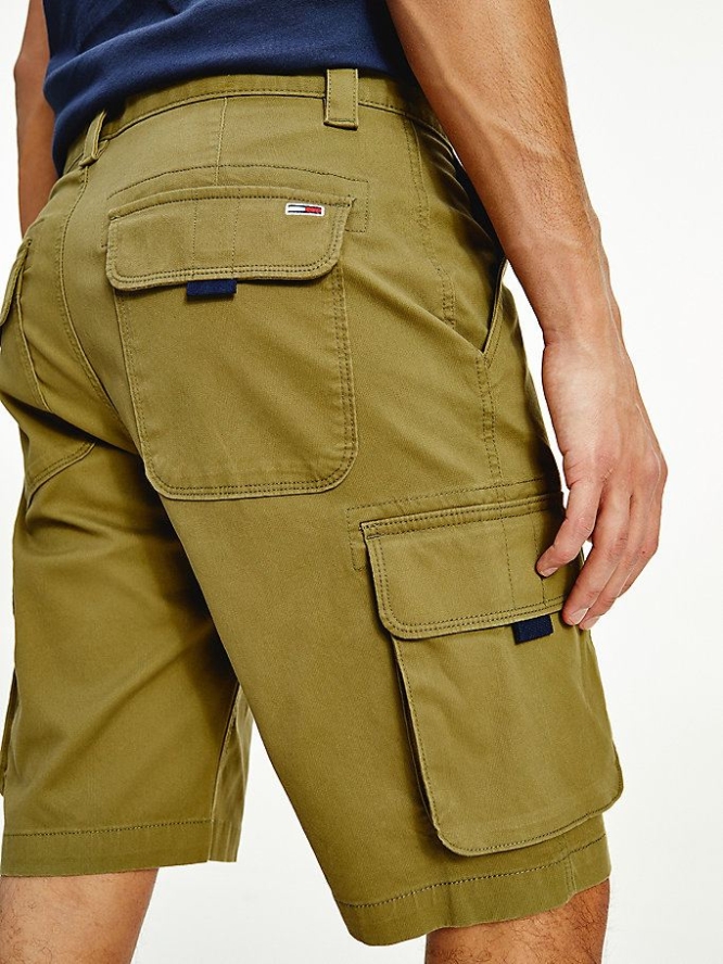 Tommy Hilfiger Washed Cargo Kurze Hose Herren Olivgrün | AT920UCGA