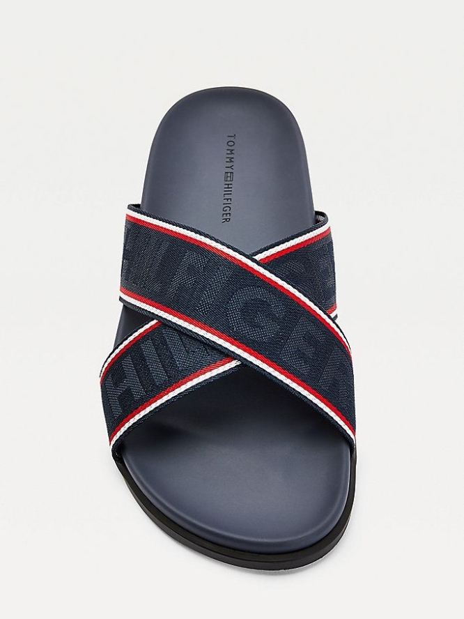 Tommy Hilfiger Webbing Sandalen Herren Dunkelblau | AT072GQOS