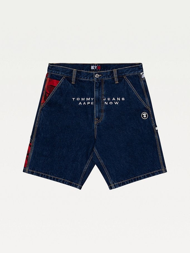 Tommy Hilfiger X AAPE Denim Kurze Hose Herren Blau | AT945JPNL