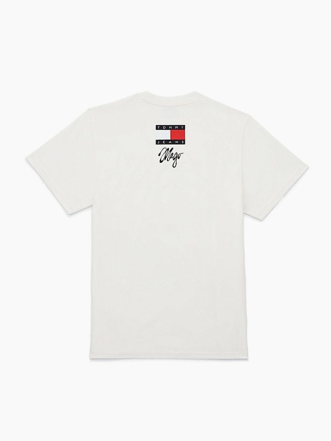 Tommy Hilfiger X Mago T-shirts Damen Weiß | AT631ZGDT