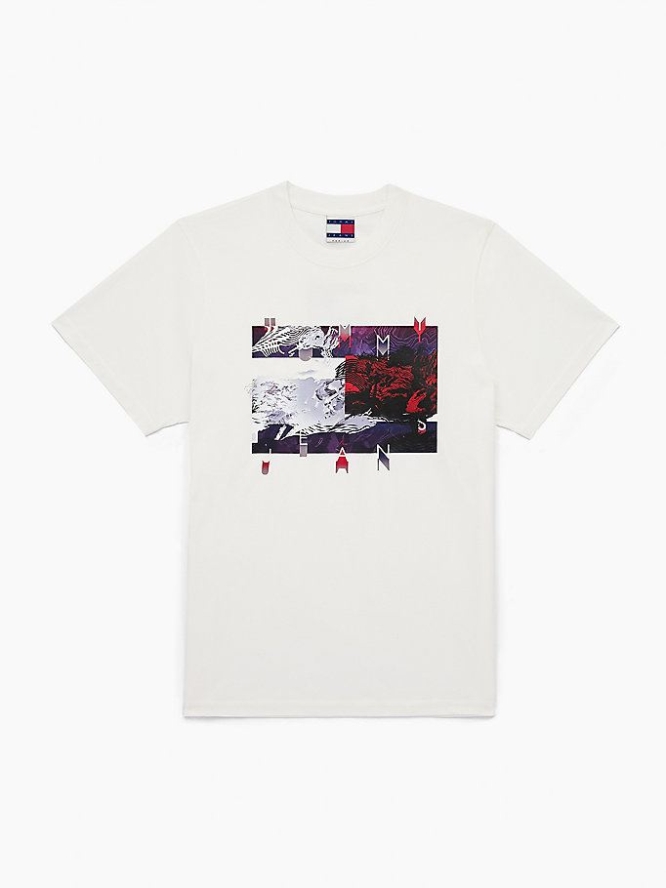 Tommy Hilfiger X Mago T-shirts Damen Weiß | AT631ZGDT