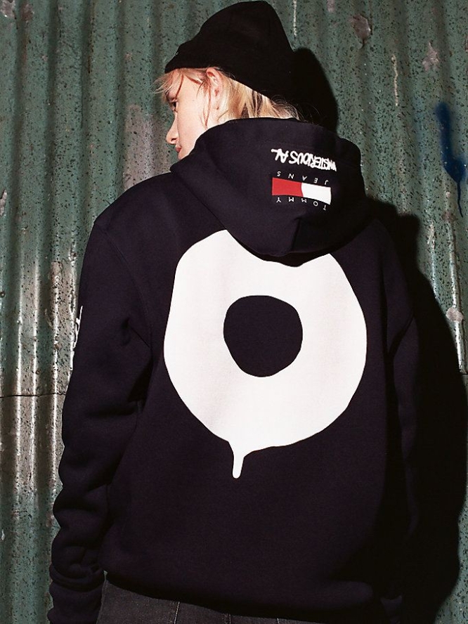 Tommy Hilfiger X Mysterious Al Hoodie Damen Dunkelblau | AT714WVAS